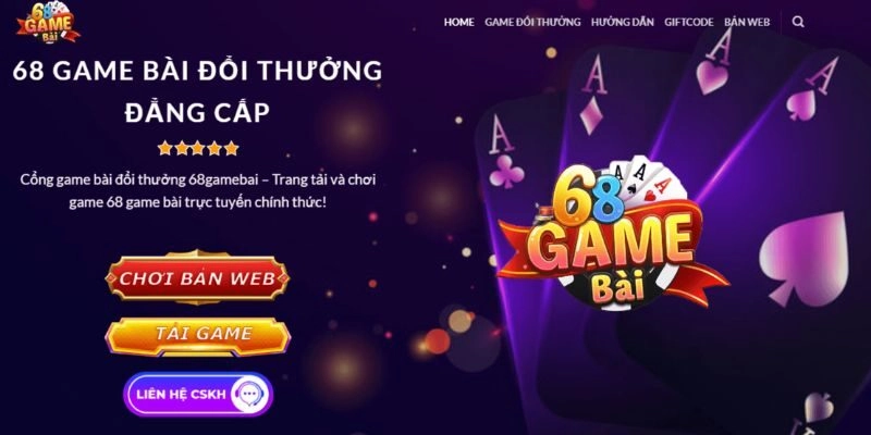Thông tin cấu hình, thông số khi tải game 68 game bài 